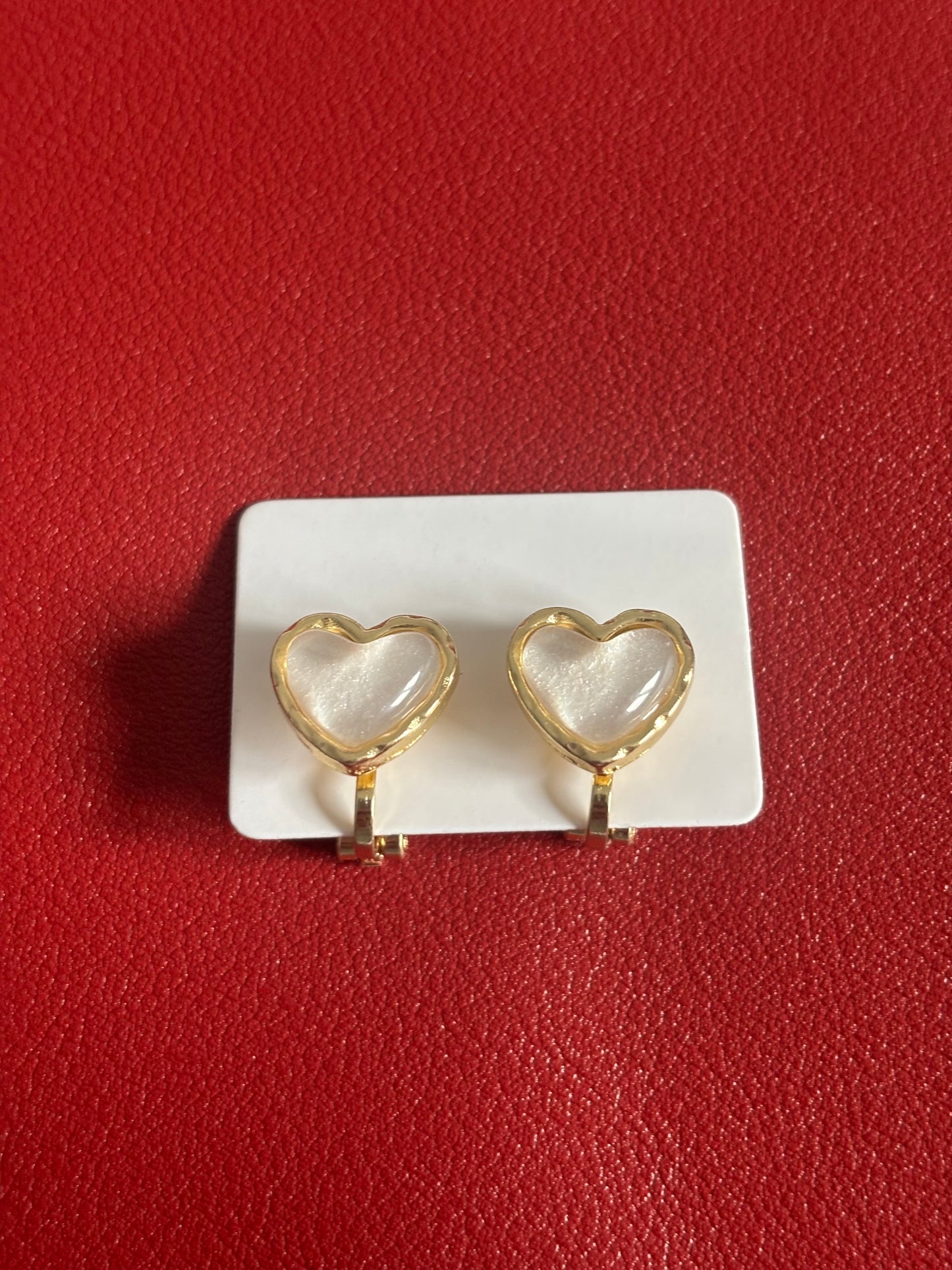 Clip On Heart Earrings