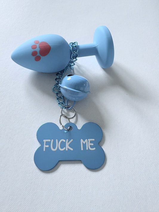 Blue Fuck Me Butt Plug