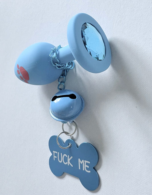 Blue Fuck Me Butt Plug