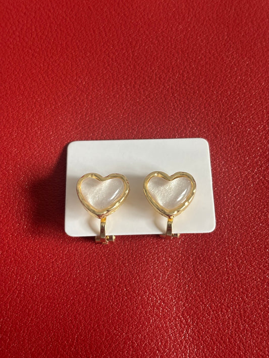 Clip On Heart Earrings