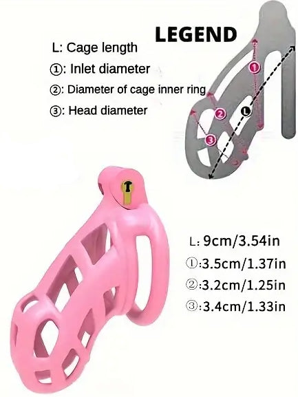 Pink Chastity Cage
